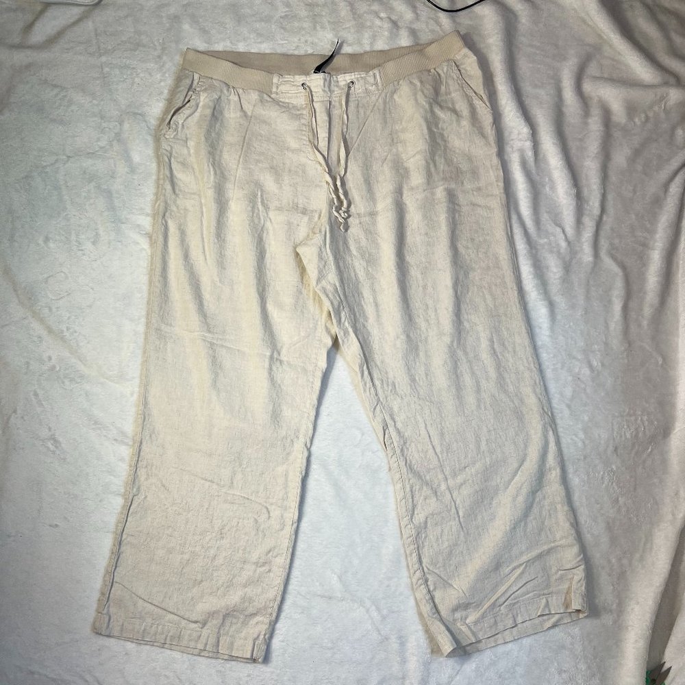 3 for $20. Cathy Linen Blend Pull-on Capri Pants XL.